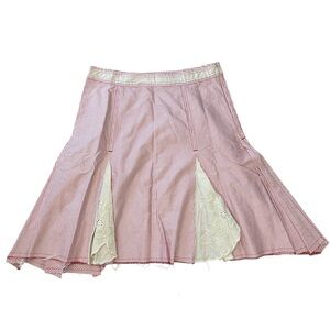 Free People Candy Asymmetrical Striper Midi Skirt 💗